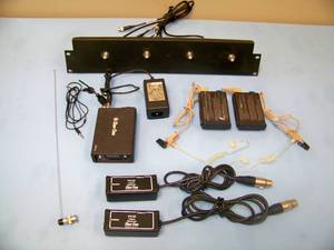 (2) Clear-Com TR-50 Talent Receivers, Clear-Com PTX-3 IFB Transmitter, (2) PRC-2 IFB Receivers