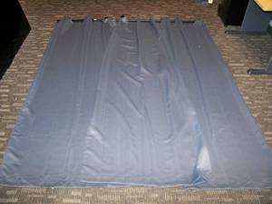 (3) Sun Zero Light Blocking Panels and Curtain Rod