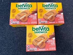3 Boxes Of Belvita Cinnamon Brown Sugar Vanilla Creme