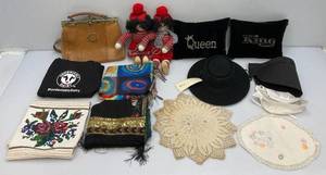 Group Of Misc. Vintage Hats And Textiles