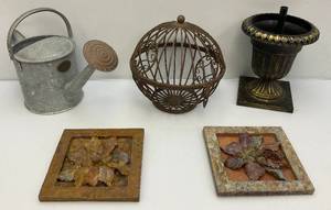 Vintage Galvanized Watering Can, Garden Dcor And More