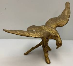 Vintage Large Brass Bird 12 1/2" x 17" x 23 1/2"
