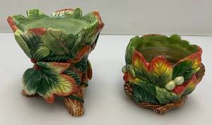 Vintage Fitz & Floyd Decorative Candle Holders 1 Has Candle