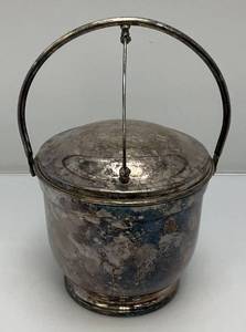 Mid-Century POOLE Brand Silverplated Ice Bucket 9 x 11 12