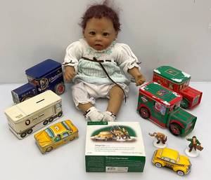 Misc. Vintage Tin Litho Car Tins And More