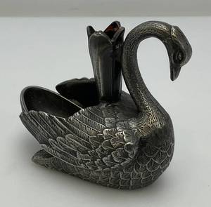 VERY RARE Heavy Metal Ink Well With Pen Holder 3 x 3 34