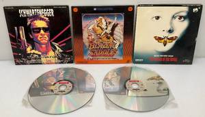 Misc. 1990s Laserdisc Movies Including Blazing Saddles, The Silence Of The Lambs, The Terminator (All Complete) And One Flew Over The Cuckoos Nest (In Protective Plastic) Missing Jacket
