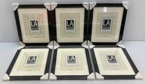 LA Collection Cambria Series 11 x 14 Black Picture Frames Matted To 8 x 10 (Factory Sealed)