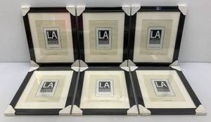 LA Collection Cambria Series 11 x 14 Black Picture Frames Matted To 8 x 10 (Factory Sealed)