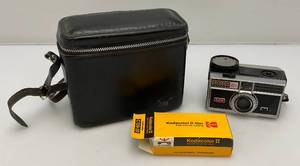 Vintage KODAK Instamatic 404 Camera With Leather Carrying Case And More