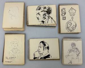 Group Of  Artist JAMES OTIS BURNLEYS Personal Sketchbooks