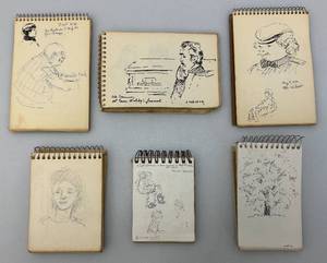 Group Of  Artist JAMES OTIS BURNLEYS Personal Sketchbooks