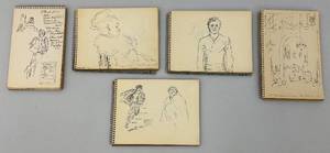 Group Of  Artist JAMES OTIS BURNLEYS Personal Sketchbooks