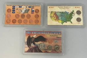Misc. Collectible US Coin Sets Including The Historical Thirteen Colony Coin Collection And More In Plastic Protective Cases