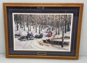Framed Behind Glass Pencil Signed KEN ZYLLA Rush Creek Trail Limited Print 9109600 28 x 39