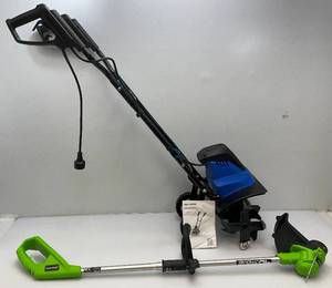 New Bilt Hard Electric Tiller 16 13.5 Amp & Greenworkers Cordless Trimmer (No Battery Or Charger)