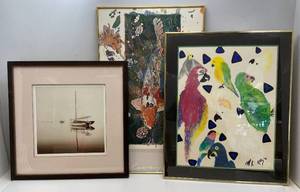 Misc. large Framed Painting And Prints (Biggest 25 x 40) One Has Cracked Glass