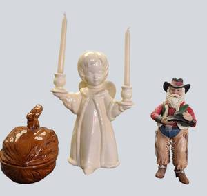 Eclectic Vintage Mixed Decor Lot  Unique Holiday & Novelty Pieces