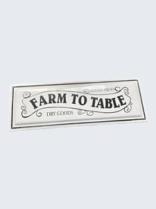 FARMHOUSE CHARM Farm to Table Dry Goods Metal Sign