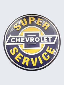 SUPER CHEVROLET SERVICE  VINTAGE STYLE METAL SIGN