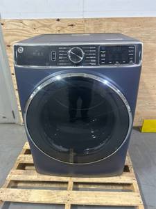 GE 7.8-cu ft Reversible Side Swing Door Stackable Steam Cycle Smart Gas Dryer (Sapphire Blue) ENERGY STAR- Model # GFD85GSPNRS MSRP $1,449