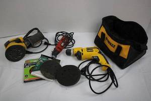 DeWalt DWE6423 Palm Sander - DWD110 Drill & Black & Decker RTX3 Rotary Tool with 12 Disc Pack