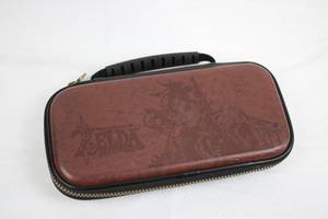 Nintendo Switch Carrying Case - Zelda Theme, Brown Leather-Look Exterior