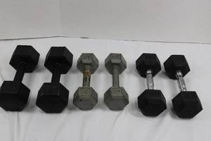 Hex Dumbbells Set - 201510 lb (Lot of 6)