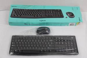 Logitech MK270 Wireless Keyboard & Mouse Combo - Black (not tested)