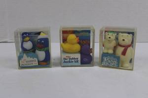 Rubber Duckie Kit - Rubber Penguin Kit - Polar Bear Figures in Clear Display Boxes