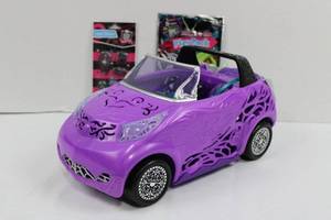 Monster High Purple Convertible Toy Car with Gothic Decals, Open Top 13 inches long by 7 inches high
