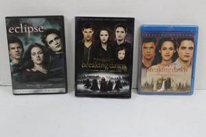 Twilight Saga Discs - Eclipse, Breaking Dawn Part 1 & 2 (Lot of 3)