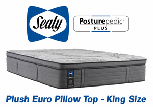 Sealy Posturepedic Plus Plush Euro Pillowtop King Mattress - MRSP $2,199.00 - No Reserve