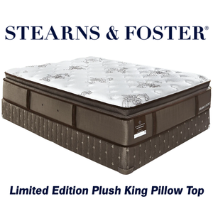 Stearns & Foster Limited Edition Collection Luxury Plush Pillow Top King Mattress - MRSP $2,800.00 - No Reserve