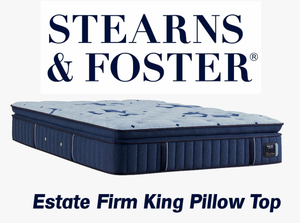 Stearns & Foster Estate Firm Pillow Top King Mattress - MSRP $3,199.00 - No Reserve