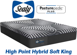 Sealy Posturepedic Plus High Point Hybrid Soft King Mattress - MSRP $2,899.00 - No Reserve