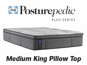 Sealy Posturepedic Plus Satisfied II Medium Euro Pillow Top King Mattress - MSRP $2,199.00 - No Reserve