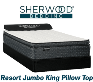 Sherwood Bedding Resort II Jumbo Pillow Top King Mattress - MSRP $1,399.00 - No Reserve