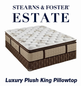 Stearns & Foster Estate Luxury Plush Euro Pillowtop King Mattress - MSRP $2,999.00 - No Reserve