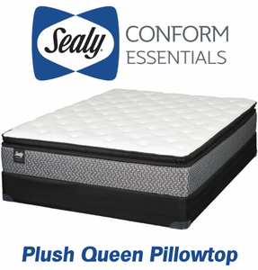 Sealy Essentials Plush Pillowtop Queen Mattress - MSRP $699.99 - No Reserve