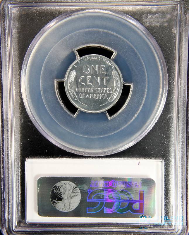 lot 7 image: 1943 STEEL WHEAT CENT WORLD WAR 2 MS64 PCGS CERTIFIED