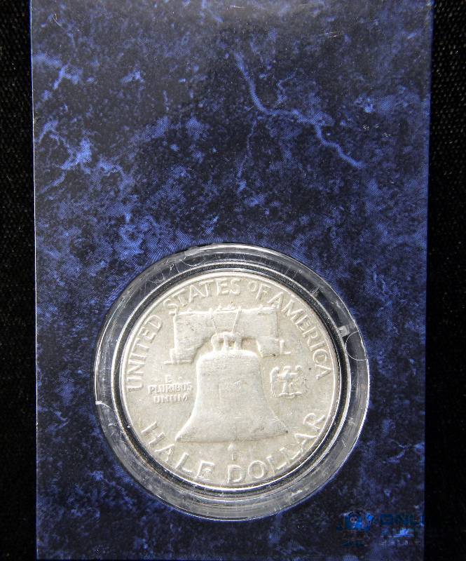 lot 17 image: 1963 US FRANKLIN SILVER HALF DOLLAR IN SEALED CASE