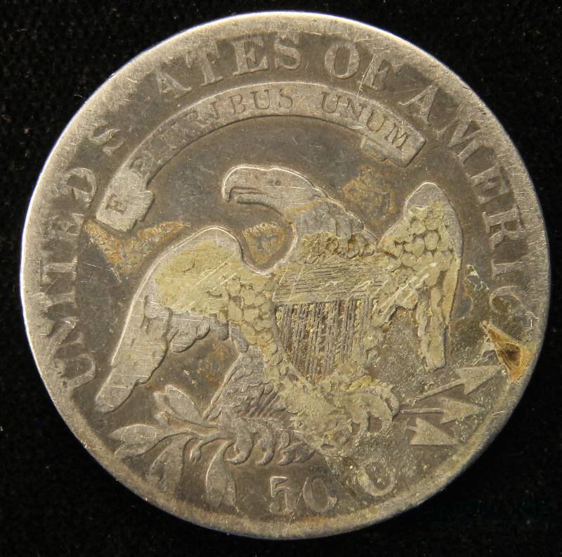 lot 35 image: 1831 US BUST SILVER HALF DOLLAR VF DETAILS