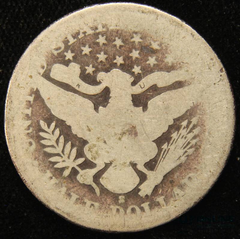 lot 36 image: 1901 S BARBER SILVER HALF DOLLAR