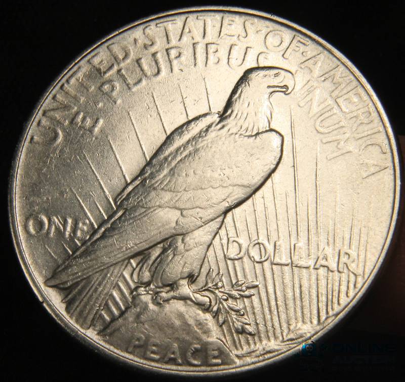 lot 47 image: 1934 US PEACE SILVER DOLLAR AU