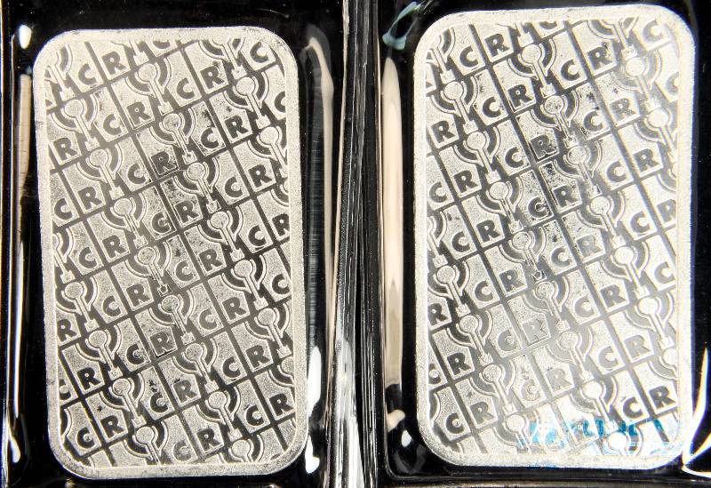lot 48 image: QTY 2 - 1 TROY Oz. 999 FINE SILVER BAR REPUBLIC METALS