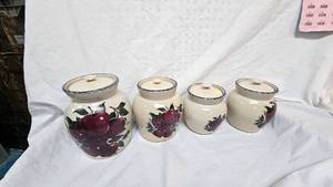 Home & Garden Party Canister Set "Apples" circa 1999