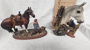 Chimney Lamp, Candle Holders, Metal Coin Bank(Merchantile Trust Company)