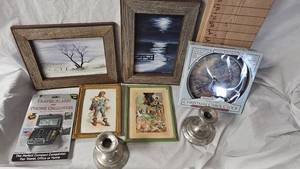 Kincade Christmas Clock, Pictures, Pewter Candleholders