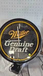 Miller Genuine Draft Lighted Clock-Works